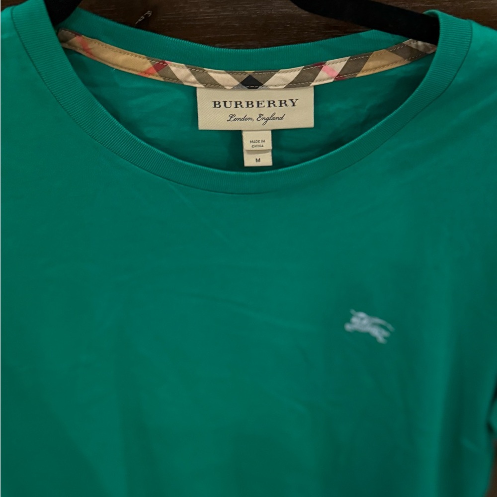 Burberry Teal Short Sleeve Tee